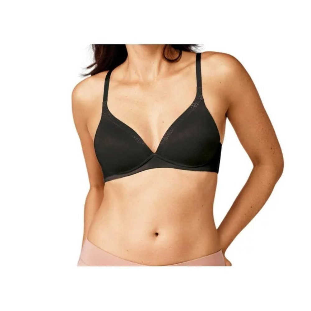 Warners Blissful Benefits Bra RM9051 Wireless Lift Black 40C New